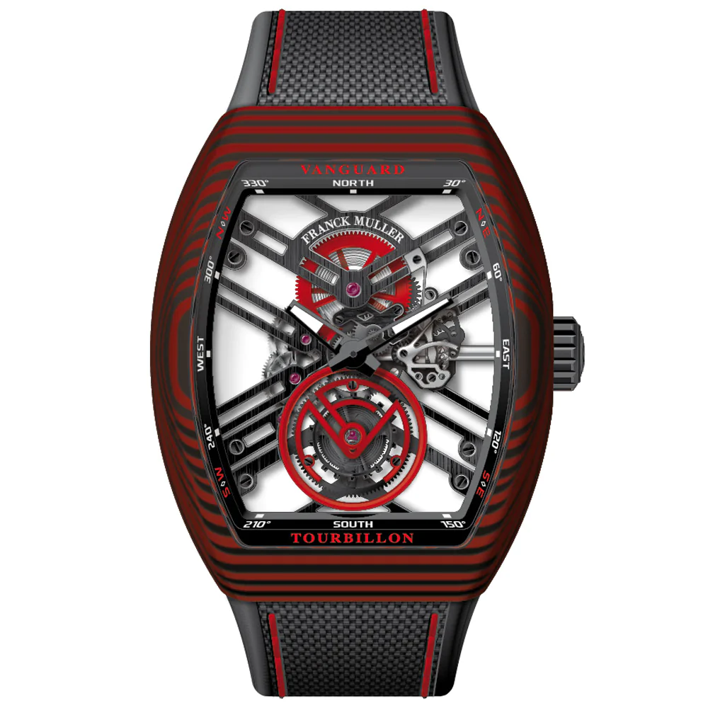 V45 Vanguard Tourbillon Skeleton Red Carbon