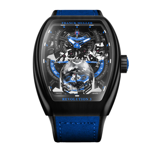 Vanguard Revolution 3 Skeleton Brushed Black Titanium - Blue