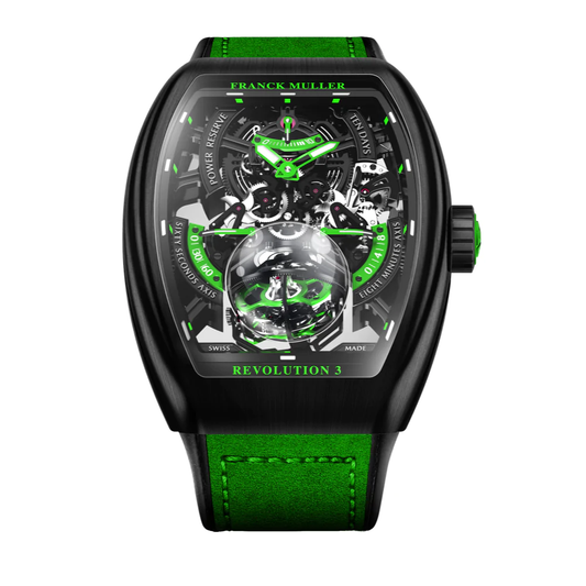 Vanguard Revolution 3 Skeleton Brushed Black Titanium - Green